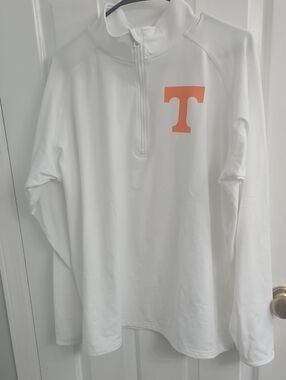Sport-Tek White Pullover with Gray Logo